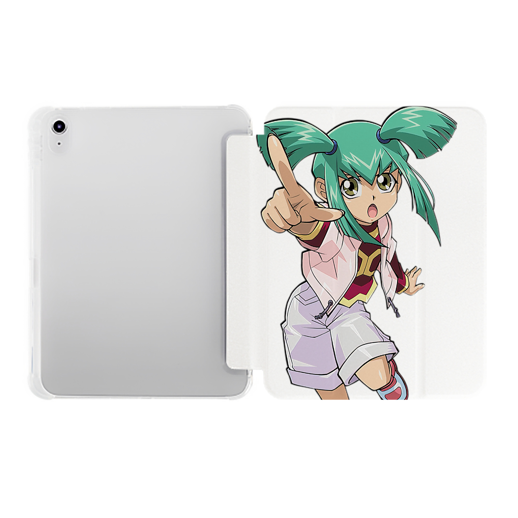 （画像用） 遊☆戯☆王 Yu-Gi-Oh! IPad ケース ペン収納付き 三つ折りスタンド PUレザー×シリコン 対応機種9.5/10.5/10.9インチ